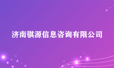 济南骐源信息咨询